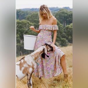 Spell Dolly Off-shoulder Sundress in Popsicle Size Small